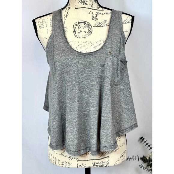 Free People Stevie Split Back Tank Gray XS - Picture 7 of 16